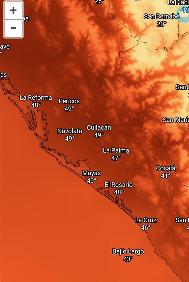 $!Persiste el calor en Sinaloa; municipios alcanzan sensación térmica de hasta 49 grados