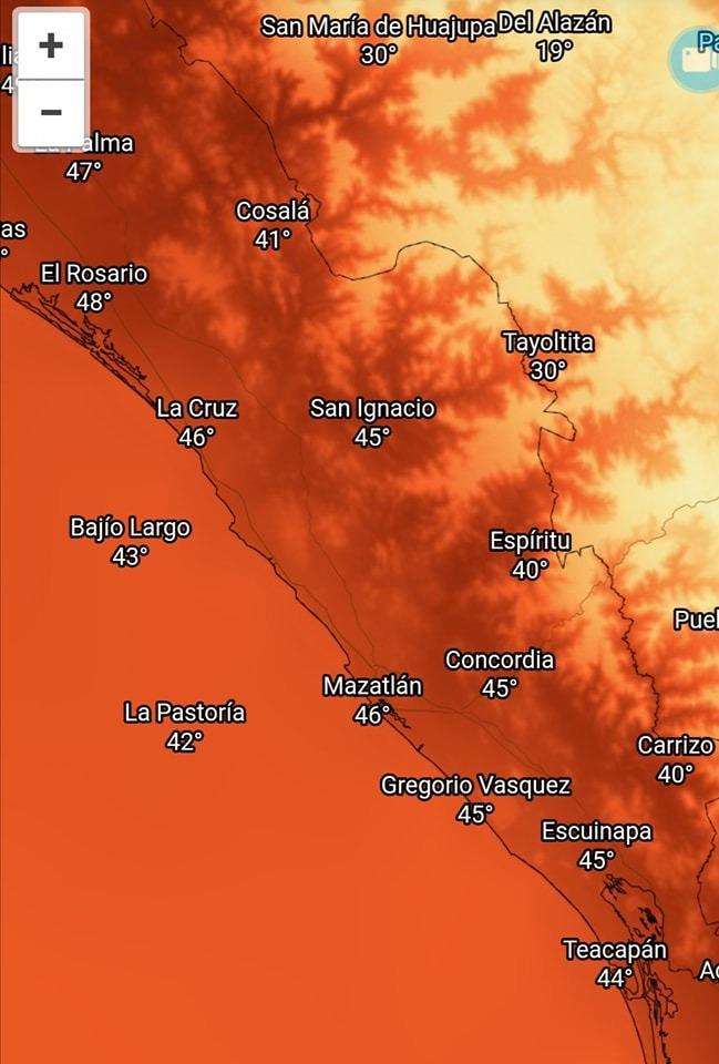 $!Persiste el calor en Sinaloa; municipios alcanzan sensación térmica de hasta 49 grados