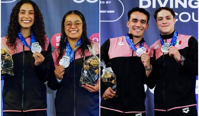 Clavadistas mexicanos cosechan dos platas en el cierre de la Copa del Mundo de Clavados 2025 en Canadá