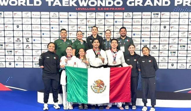 La selección nacional de para taekwondo suma dos oros y dos bronces en Grand Prix París 2026.