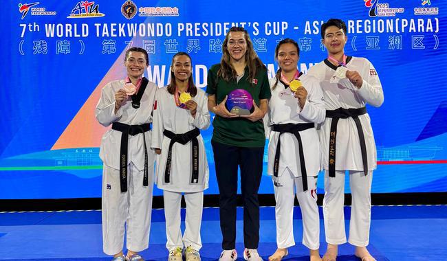 $!María Espinoza es la mejor coach femenil de Copa Presidente Asia de Parataekwondo, en China
