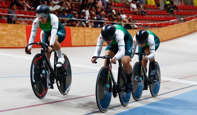 En la prueba de velocidad por equipos femenil, México se ubicó en el sitio 15.