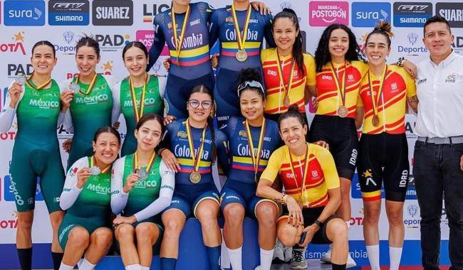 María Antonieta Gaxiola lidera medalla de plata para México en ciclismo de pista en Bogotá