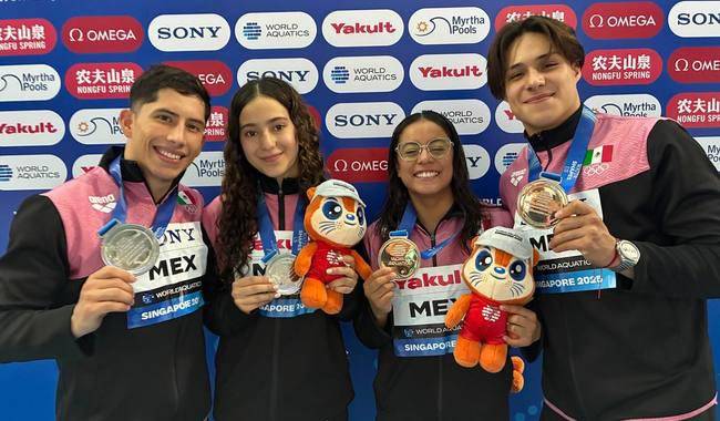 México conquista la plata en clavados mixtos en el Mundial de Singapur; Osmar Olvera hace historia