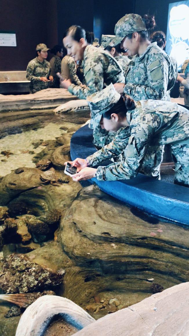 $!Mujeres de las Fuerzas Armadas conmemoran el Día de la Mujer en un recorrido por el Gran Acuario Mazatlán