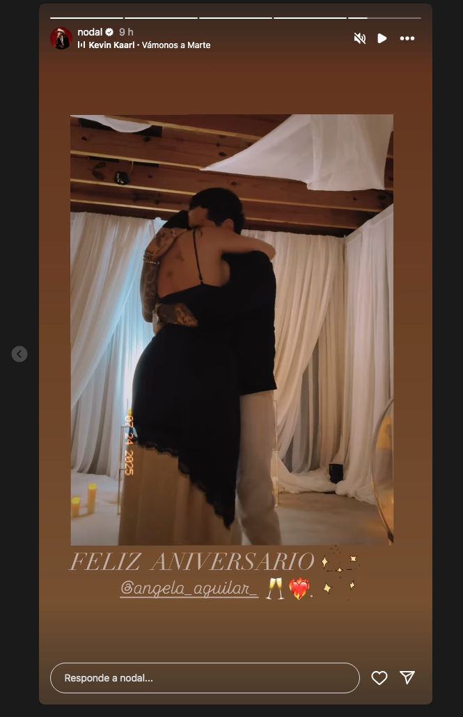 $!Celebran Christian Nodal y Ángela Aguilar su primer aniversario de bodas