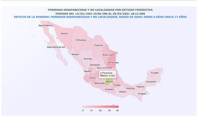 $!Más de 14 mil personas desaparecieron en México cuando eran menores de edad.