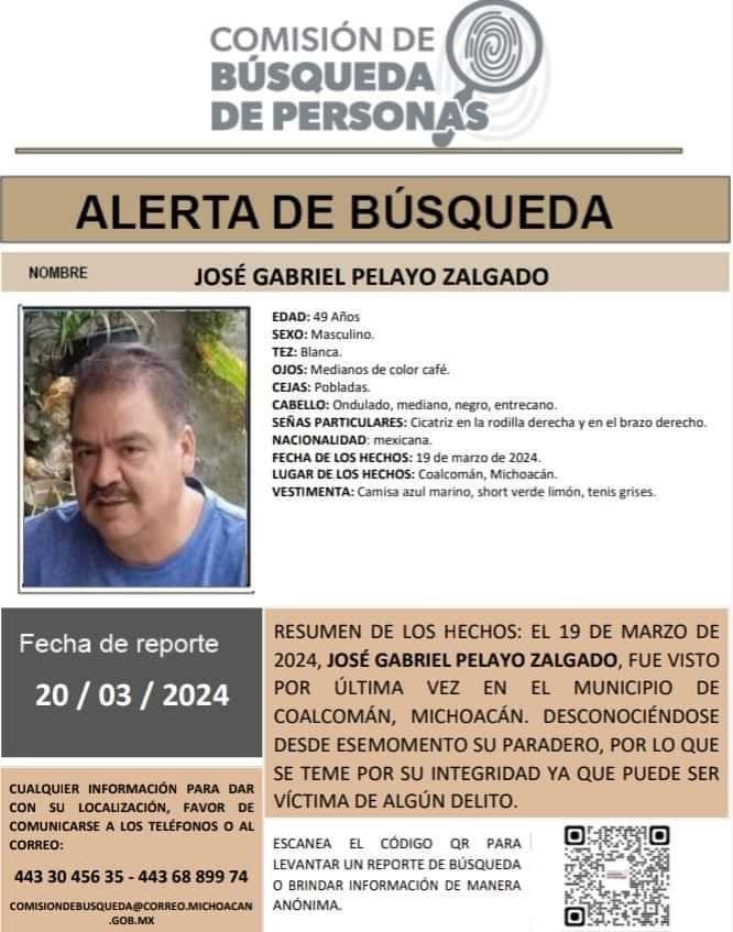 $!Desaparece profesor rural y activista ambiental en Michoacán