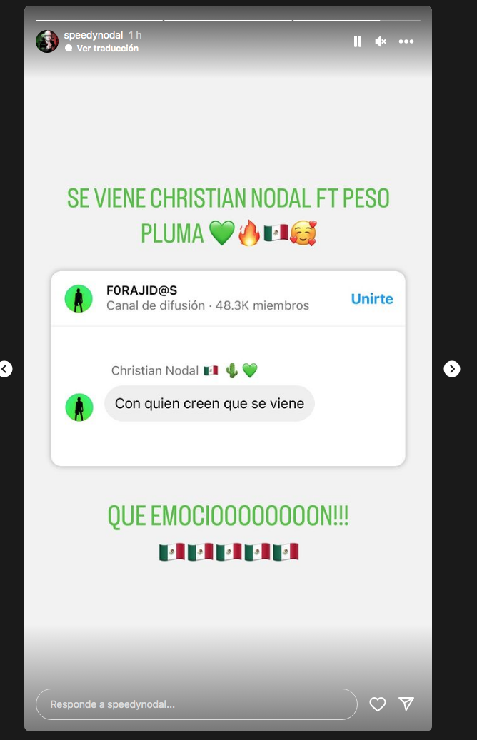 $!Anuncia Christian Nodal colaboración con Peso Pluma