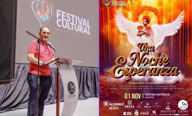 Óscar García Osuna, director del Instituto de Cultura, Turismo y Arte de Mazatlán, dio a conocer los pormenores de la fiesta de Día de Muertos.