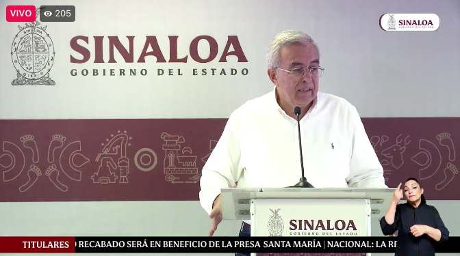 Conferencia del Gobernador Rubén Rocha Moya.