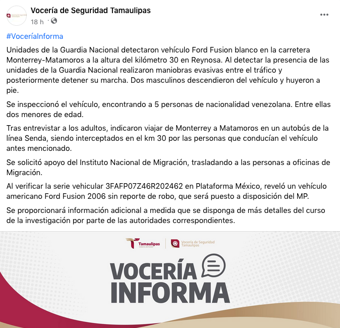 $!Grupo armado secuestra 31 migrantes que viajaban en un autobús en Tamaulipas; llevan dos días desaparecidos