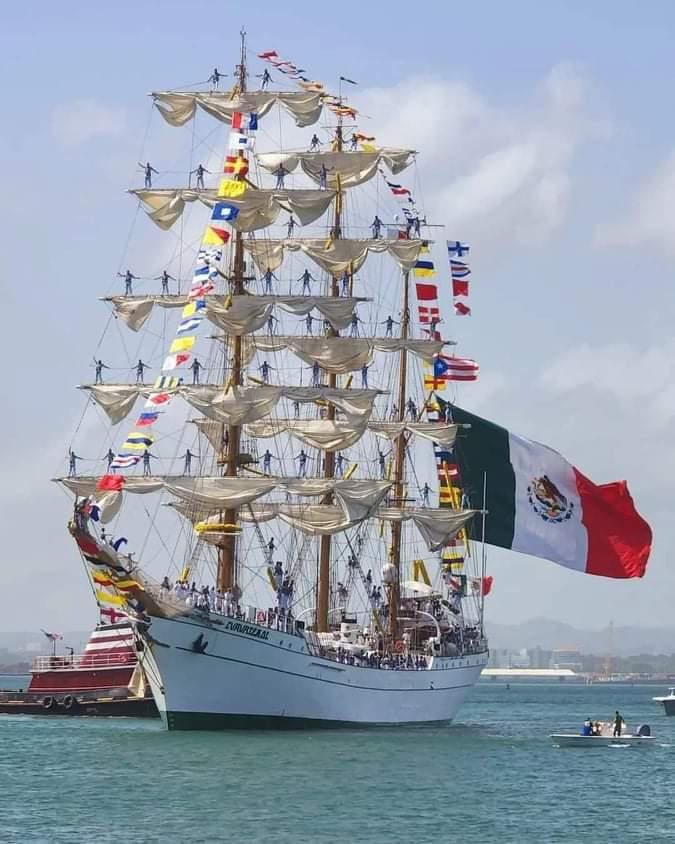 $!Buque escuela Cuauhtémoc participa en festividades por los 500 años de fundación de San Juan, Puerto Rico