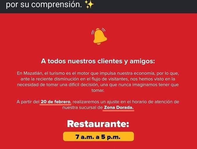 Recorta Panamá horarios de algunas de sus sucursales en Mazatlán y Culiacán