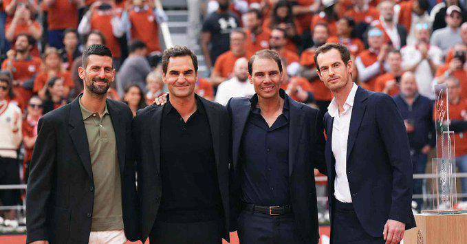 El Big 4 se reúne en la despedida de Nadal en París