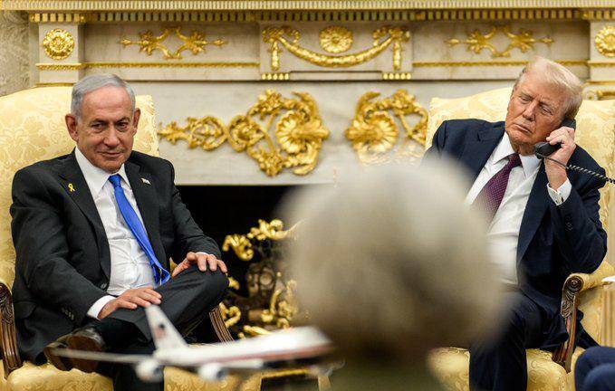 Encuentro entre el Primer Ministro de Israel, Benjamín Netanyahu, y el Presidente de Estados Unidos, Donald Trump.