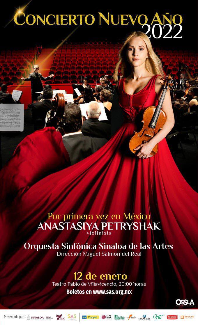 $!En enero será la fiesta sinfónica Concierto de Nuevo Año con la violinista Anastasiya Petryshak