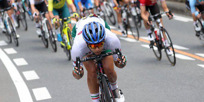 $!Sinaloense Yareli Salazar no termina la prueba del ciclismo de ruta femenil en Tokio 2020