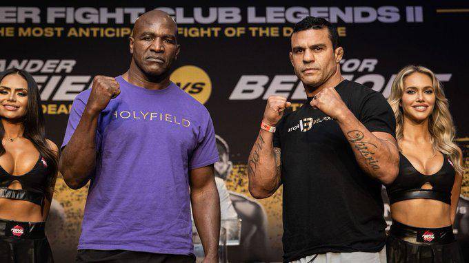 Evander Holyfield se medirá a Vitor Belfort este sábado.