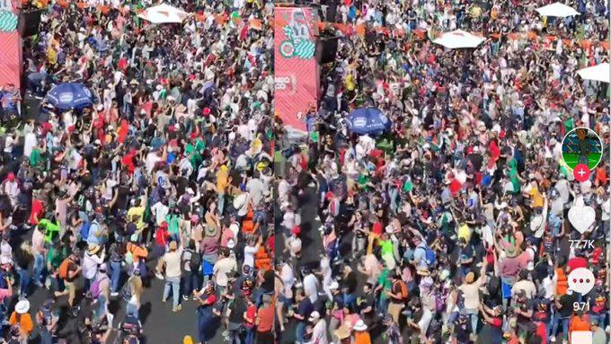 VIDEO: Arman Payaso de Rodeo masivo en el Gran Premio de México