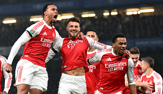 Arsenal derrota 3-2 al Chelsea en la Carabao Cup.