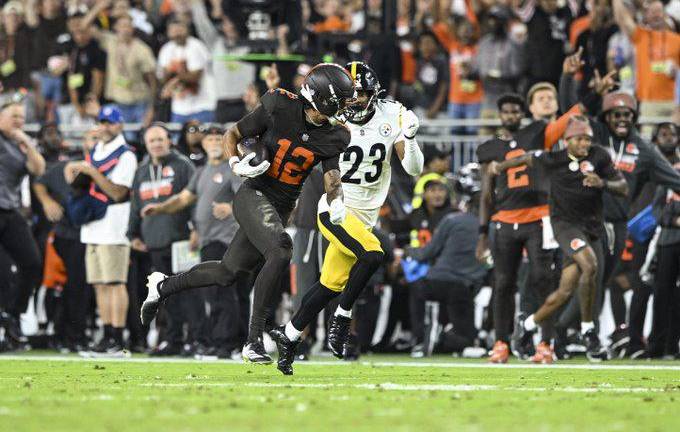 Los Browns lograron quedarse con una dramática victoria sobre los Steelers en Cleveland.