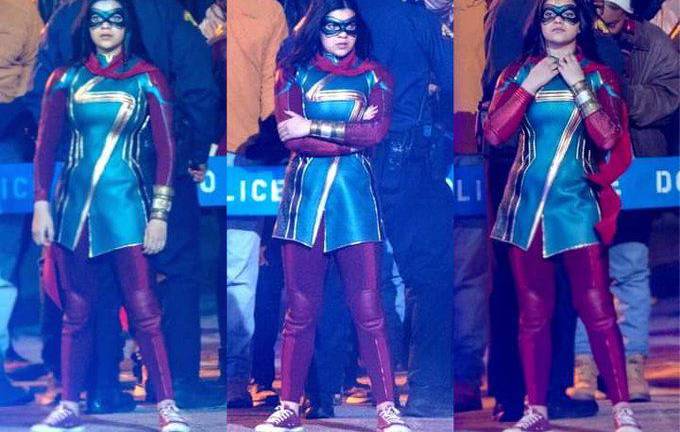 Filtran imágenes de Iman Vellani en traje de la superheroína Ms. Marvel