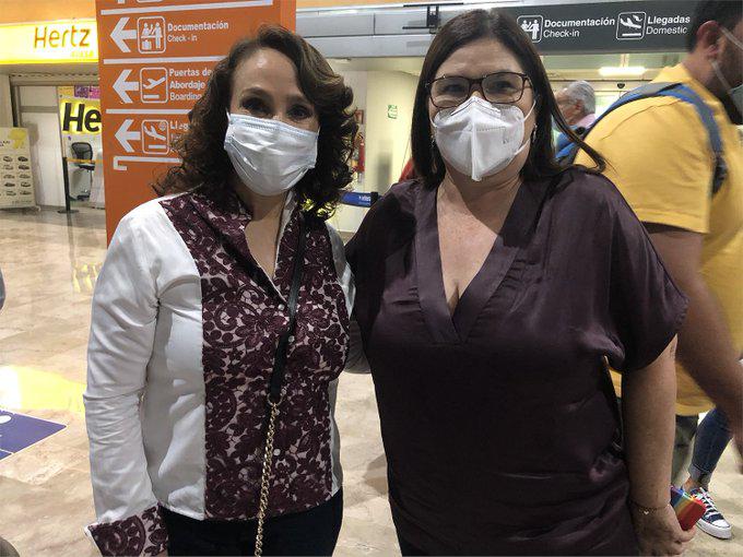 La morenista Dolores Padierna asiste a la toma de protesta de Rubén Rocha Moya