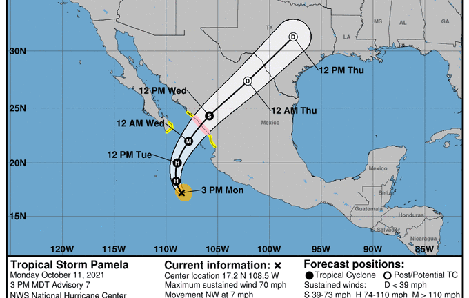 ‘Pamela’ está muy cerca de convertirse en huracán