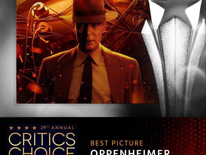 Oppenheimer gana como la Mejor Película en los Critic’s Choice Awards 2024