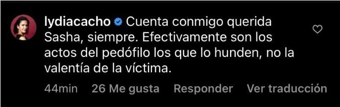 $!Lydia Cacho se solidariza con Sasha Sokol: ‘Cuenta conmigo’