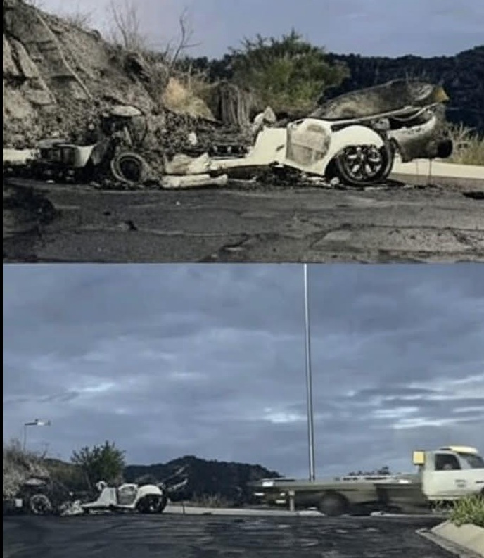 $!Sufre accidente Natanael Cano, se incendia su camioneta