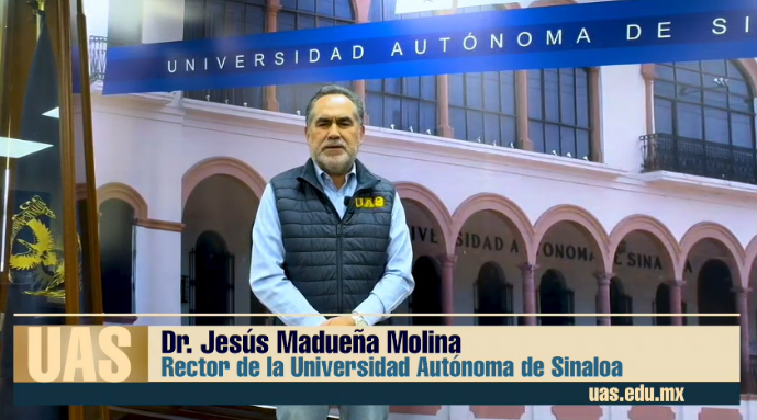 El Rector de la UAS Jesús Madueña Molina agradece el apoyo del Gobernador Rubén Rocha Moya y la Presidenta Claudia Sheinbaum Pardo para pagar quincena y aguinaldos.