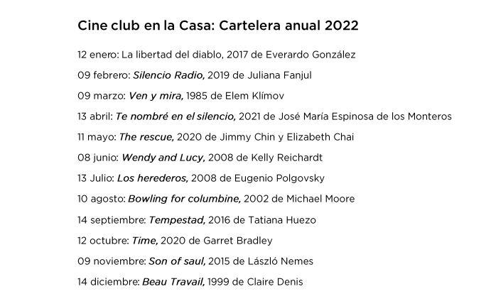 Analizarán problemáticas actuales a través del Cine Club en la Casa del Maquío