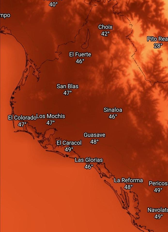 $!Persiste el calor en Sinaloa; municipios alcanzan sensación térmica de hasta 49 grados