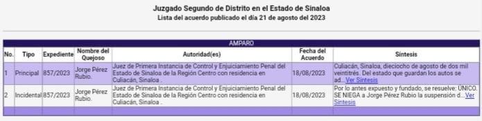 Vuelven a negar suspensión definitiva contra orden de arresto a indiciado de la UAS
