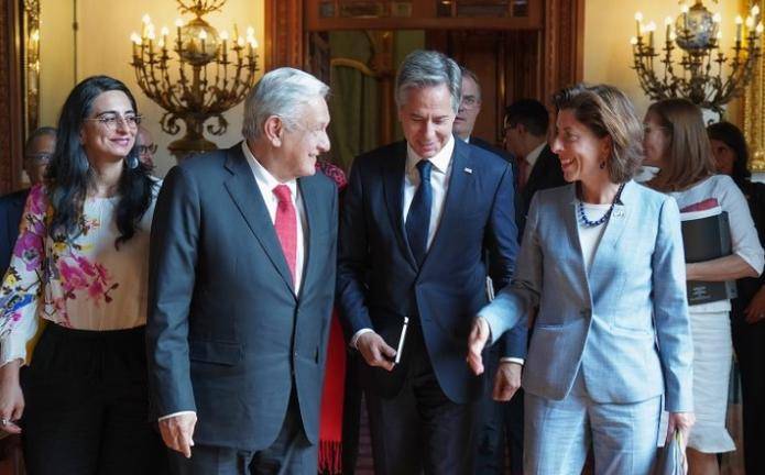 Andrés Manuel López Obrador y Antony Blinken.