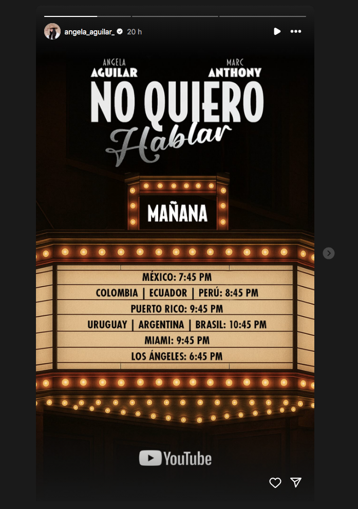 $!‘No quiero hablar’, el nuevo tema que lanzan Ángela Aguilar y Marc Anthony