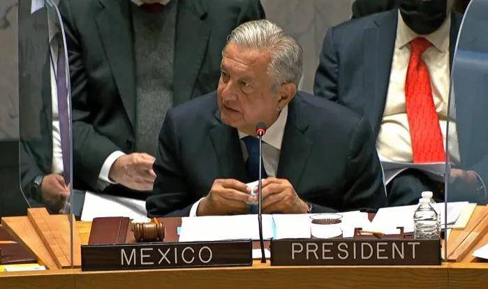 Presidente Andrés Manuel López Obrador inaugura el Consejo General de Seguridad de la ONU.