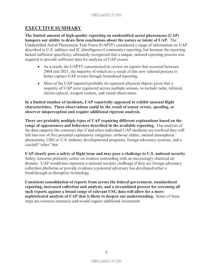 $!Parte del informe desclasificado.