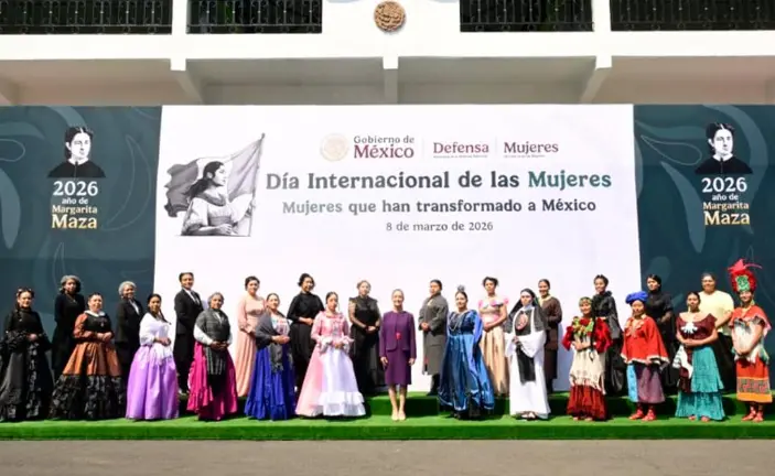 La Presidenta Claudia Sheinbaum reconoció el papel de las mujeres como “tejedoras de la patria” y su participación en distintos ámbitos del País.
