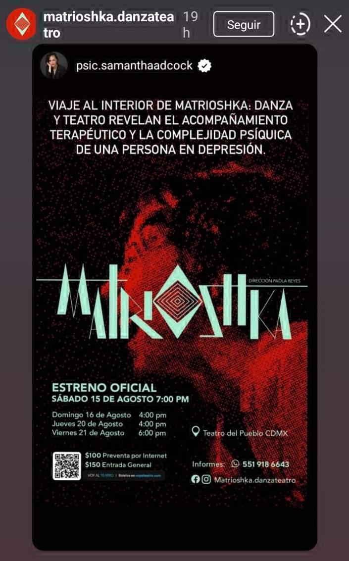 $!La creadora mazatleca participa en el estreno de Matrioshka Danzateatro, que llegará a los escenarios de la Ciudad de México el próximo 15 de agosto.