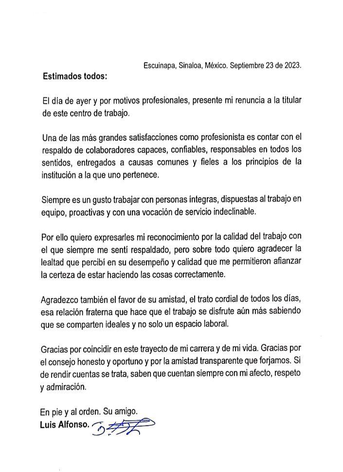 $!Renuncia el Secretario del Ayuntamiento de Escuinapa