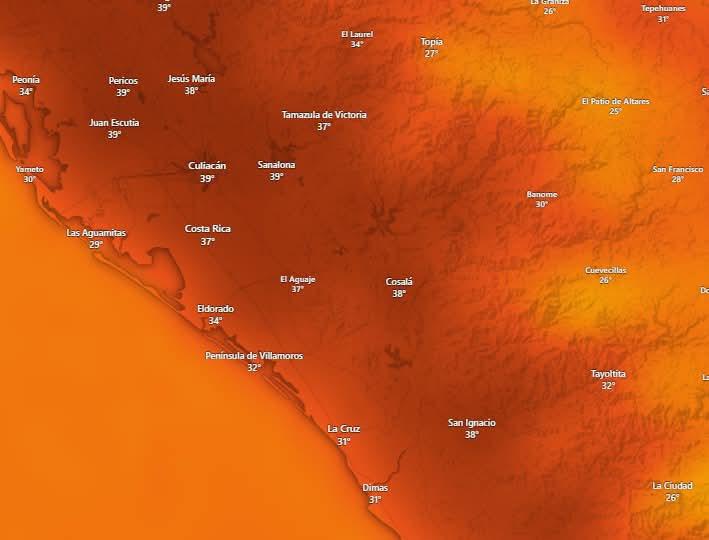 $!‘Alvin’ dejaría lluvias el fin de semana en Sinaloa; este miércoles, hasta 45 grados de temperatura