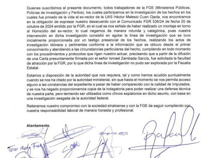 Niegan peritos haber hecho montaje en caso Cuén; trabajaron con declaración inicial del testigo, defienden