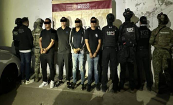 Cuatro hombres fueron detenidos tras operativo conjunto de SSPC y Ejército en Mazatlán.