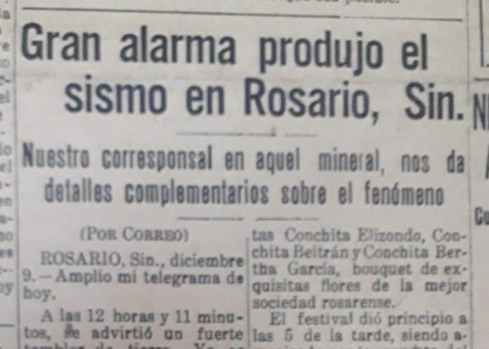 Recuerda cronista ‘El día que tembló en El Rosario’