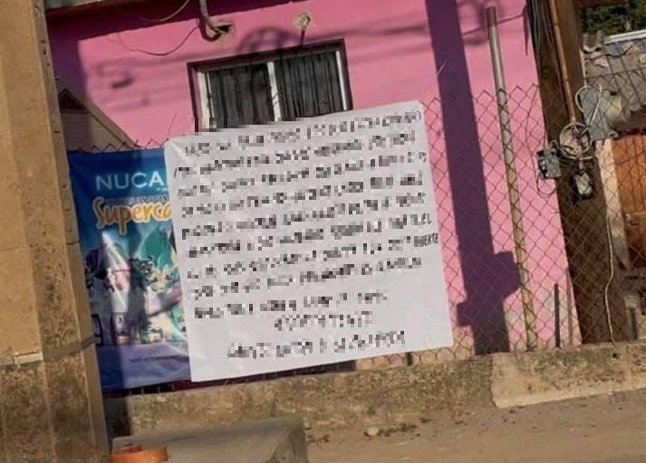 Detectan mensaje atribuido a grupo delictivo en manta en Culiacán