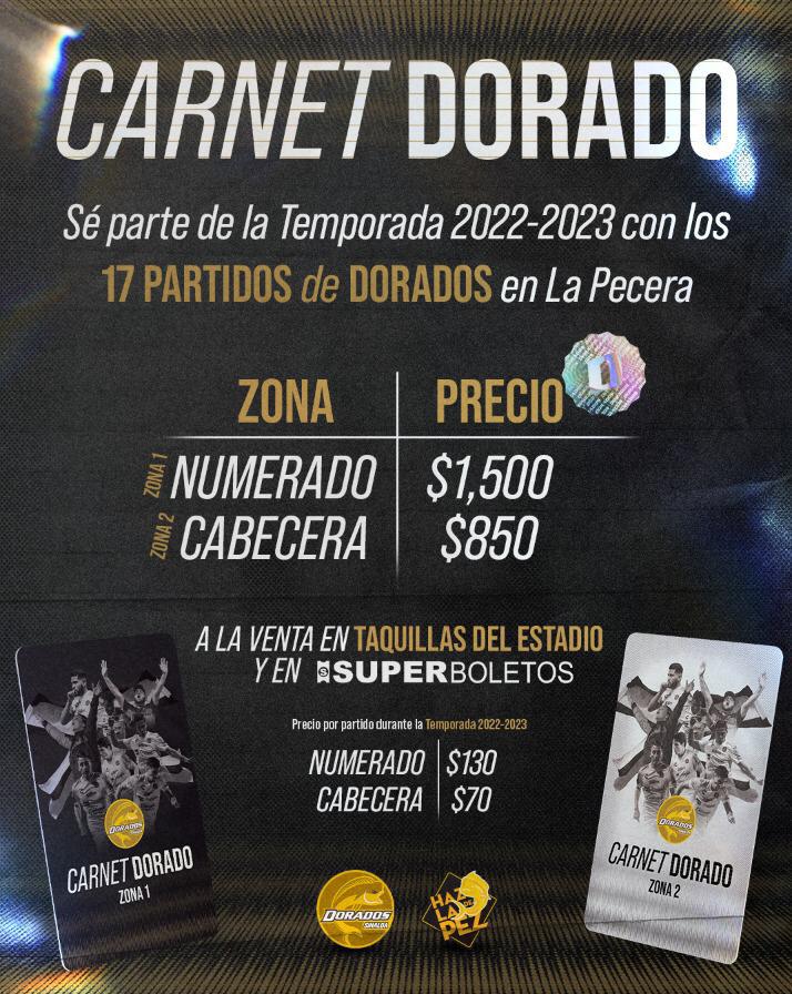 $!Dorados de Sinaloa pone a la venta el Carnet Dorado para la temporada 2022-2023