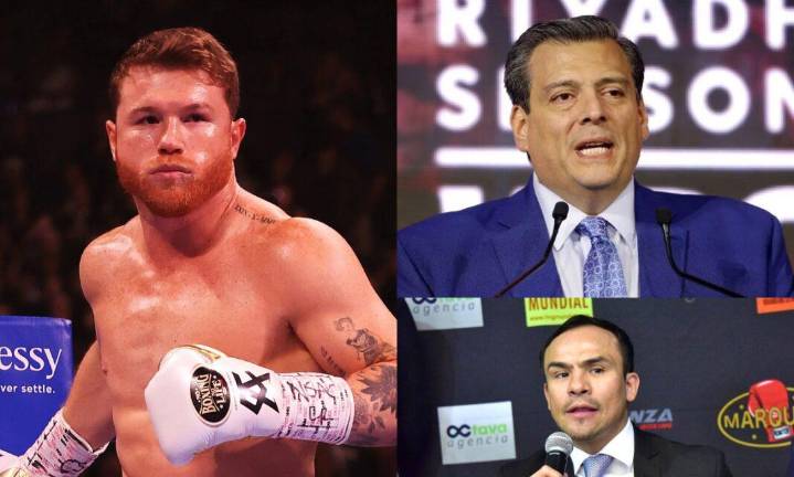 Juan Manuel Márquez y Mauricio Sulaimán discuten sobre Canelo.
